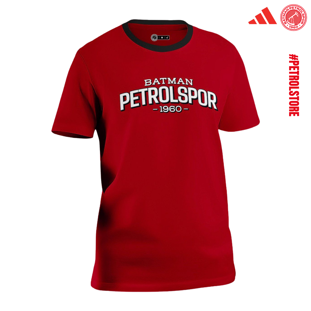 Kırmızı Siyah Yaka Tshirt