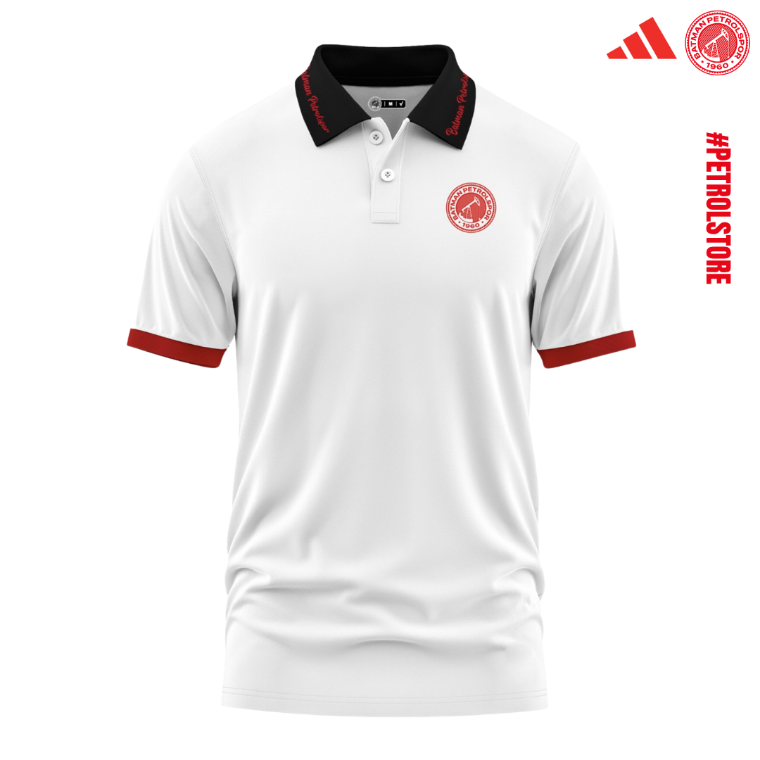 Polo Yaka Beyaz-Siyah Tshirt